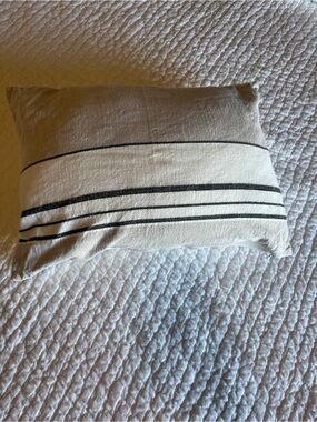 Hearth and Hand Accent Pillow 100% Cotton Beige Grey Ivory Toss Pillow